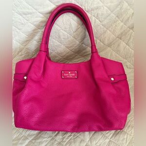 kate spade Hot Pink Pebbled Leather Shoulder Bag